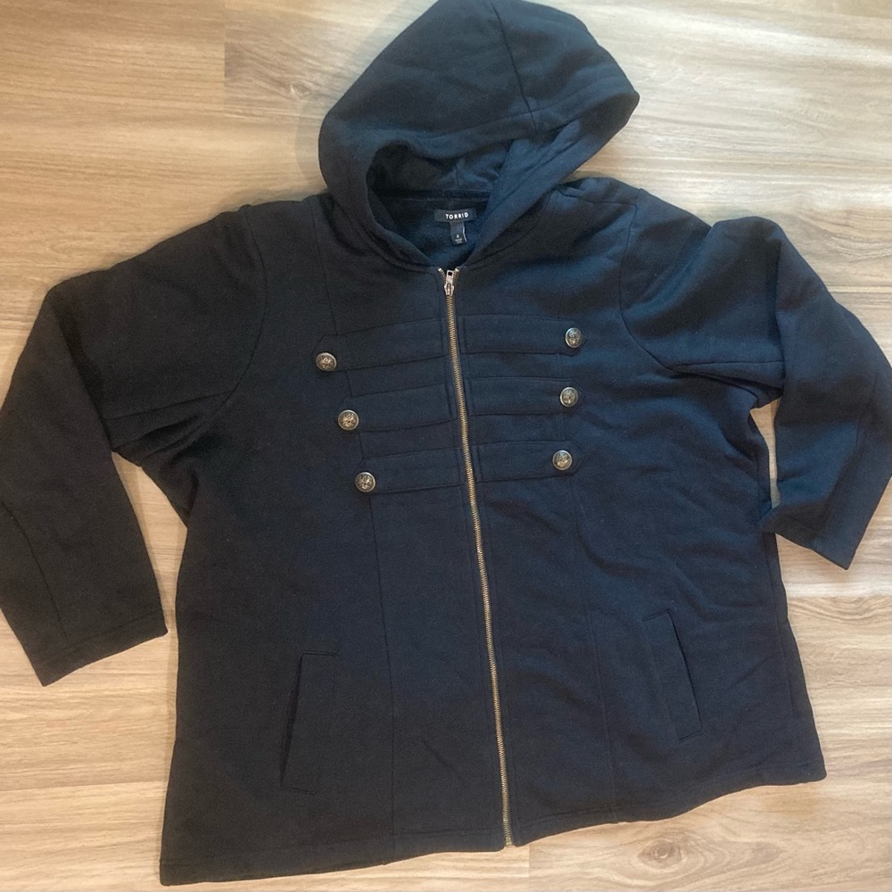 Torrid 4 Black Fleece Jacket with Hood